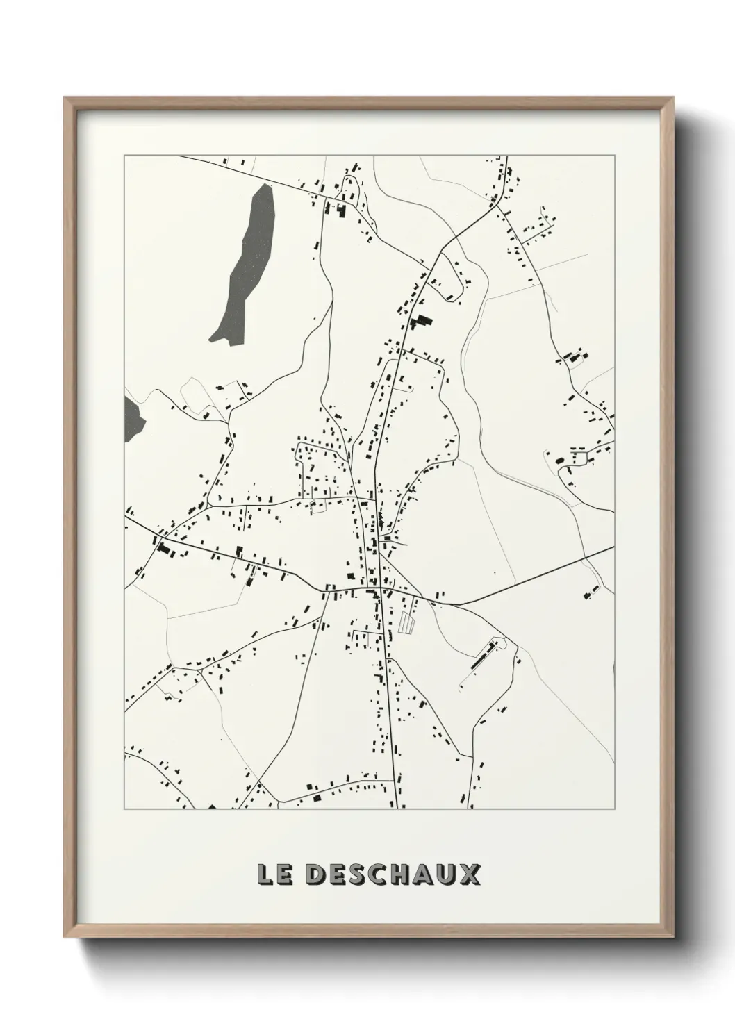 Un poster carte Le Deschaux