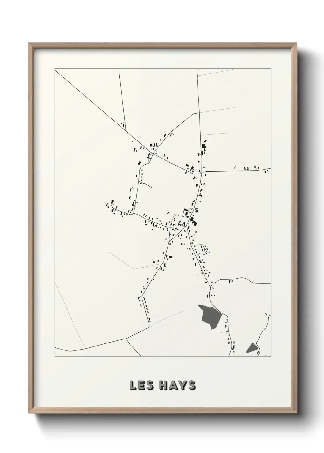Un poster carte Les Hays