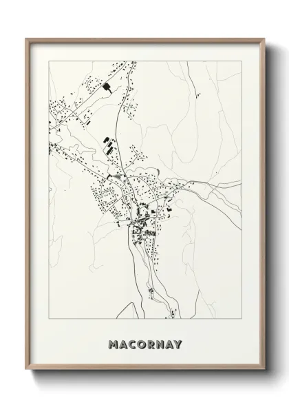 Une affiche de carte sur Macornay