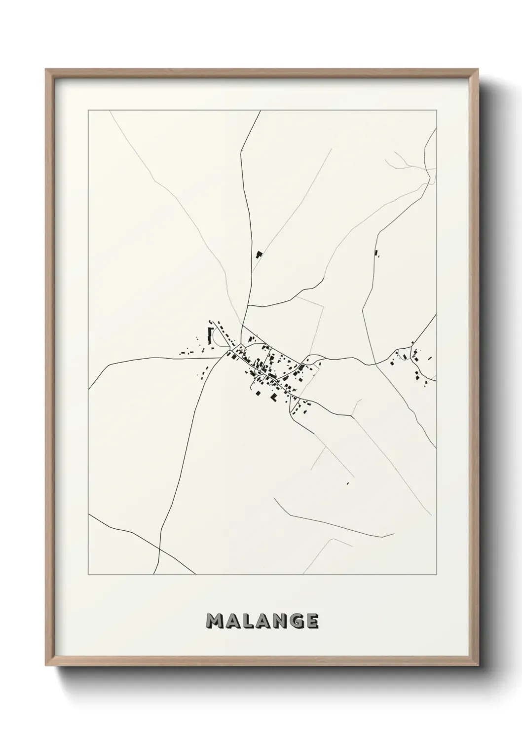 Un poster carte Malange