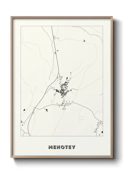 Une affiche de carte sur Menotey
