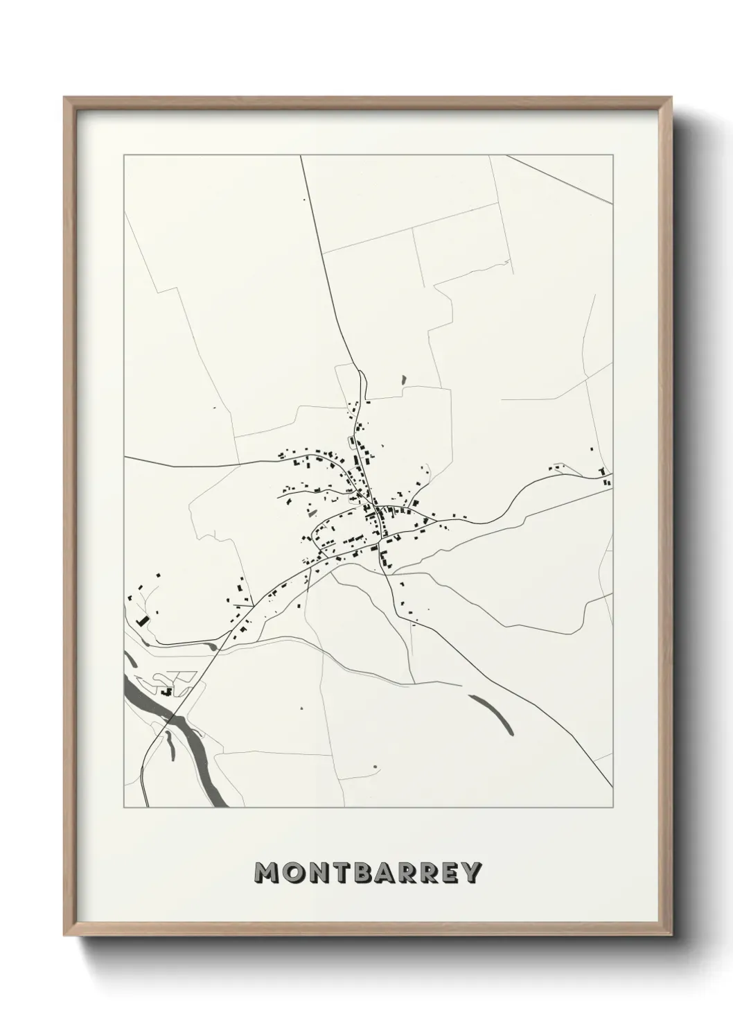 Un poster carte Montbarrey