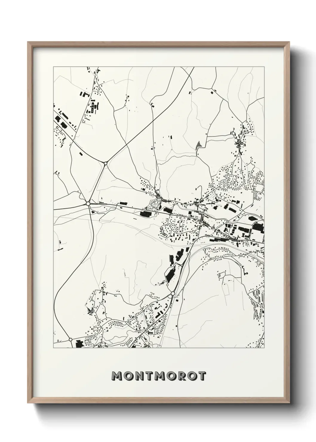 Un poster carte Montmorot