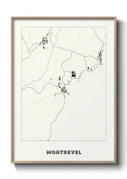 Une affiche de carte sur Montrevel