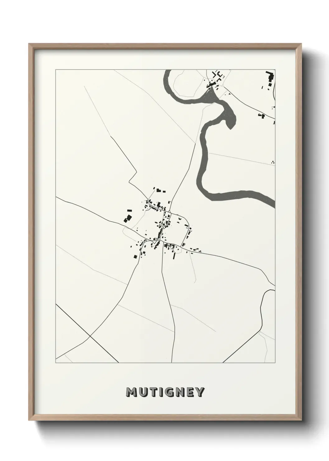 Un poster carte Mutigney