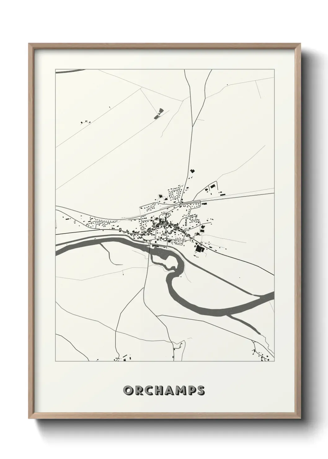 Un poster carte Orchamps