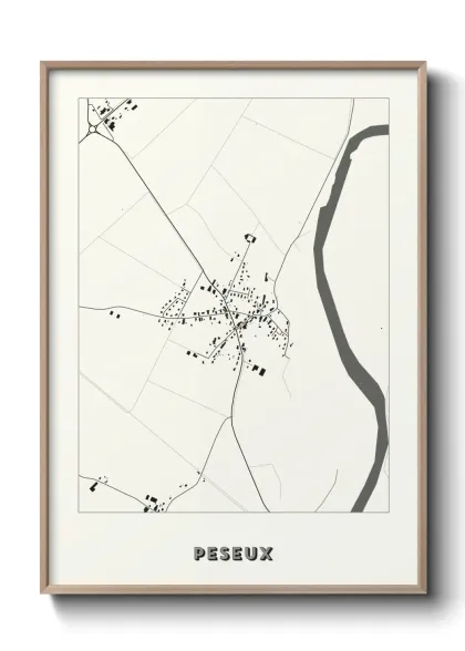 Une affiche de carte sur Peseux