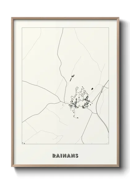 Une affiche de carte sur Rainans