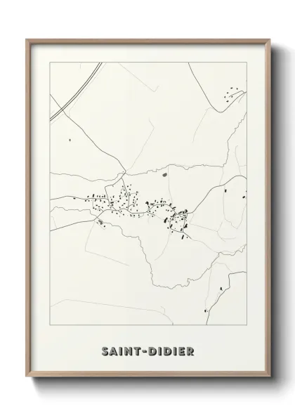 Une affiche de carte sur Saint-Didier