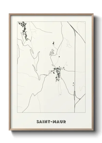 Une affiche de carte sur Saint-Maur