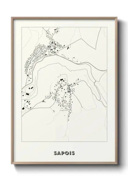 Une affiche de carte sur Sapois