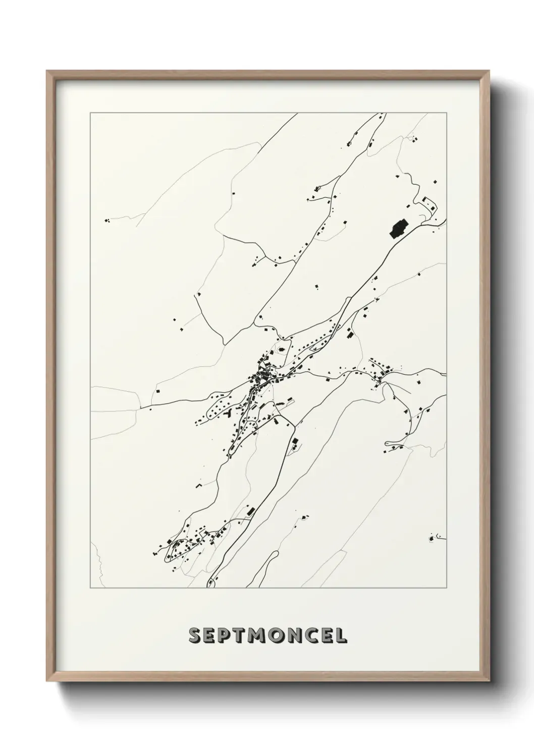 Un poster carte Septmoncel
