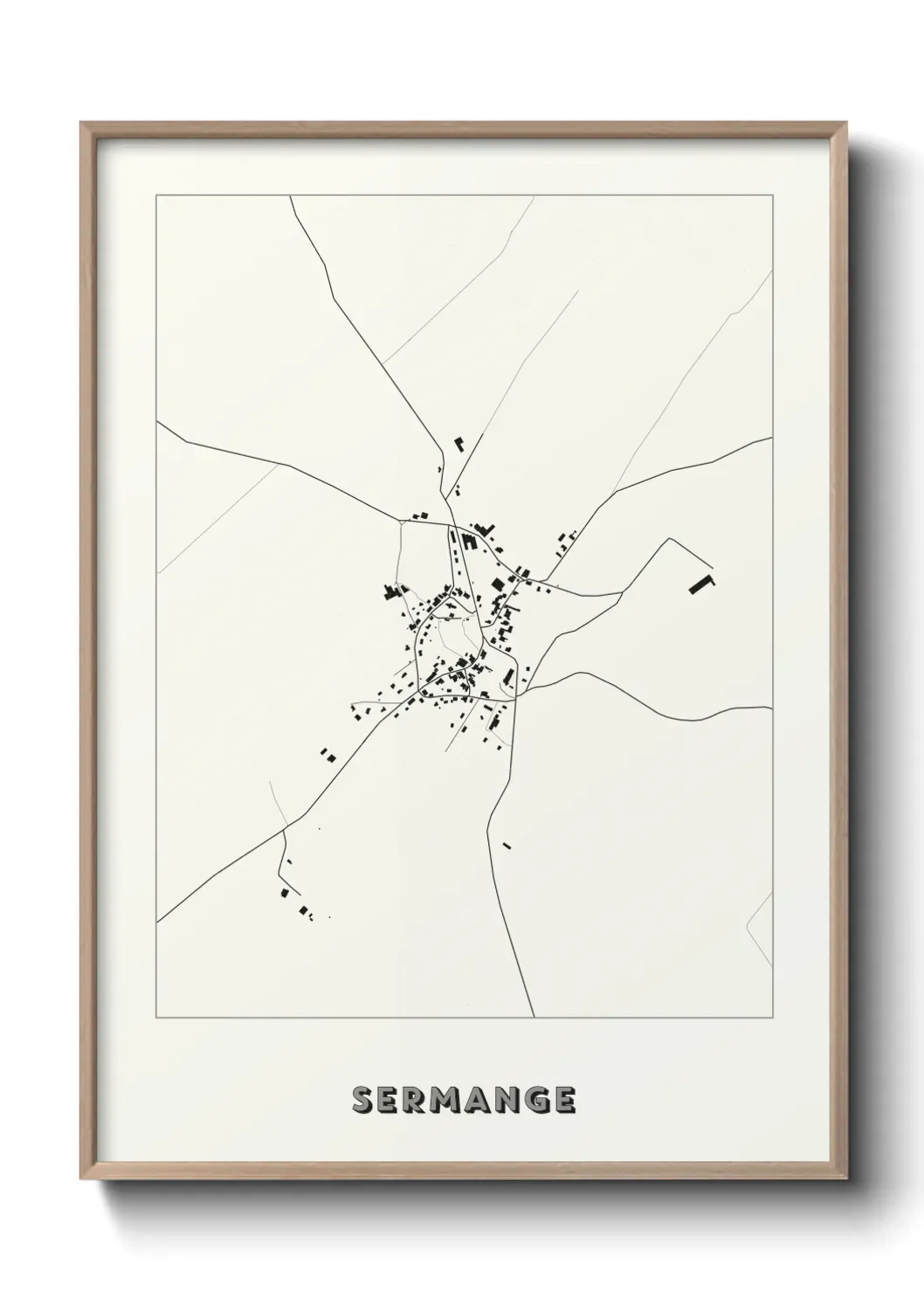 Un poster carte Sermange