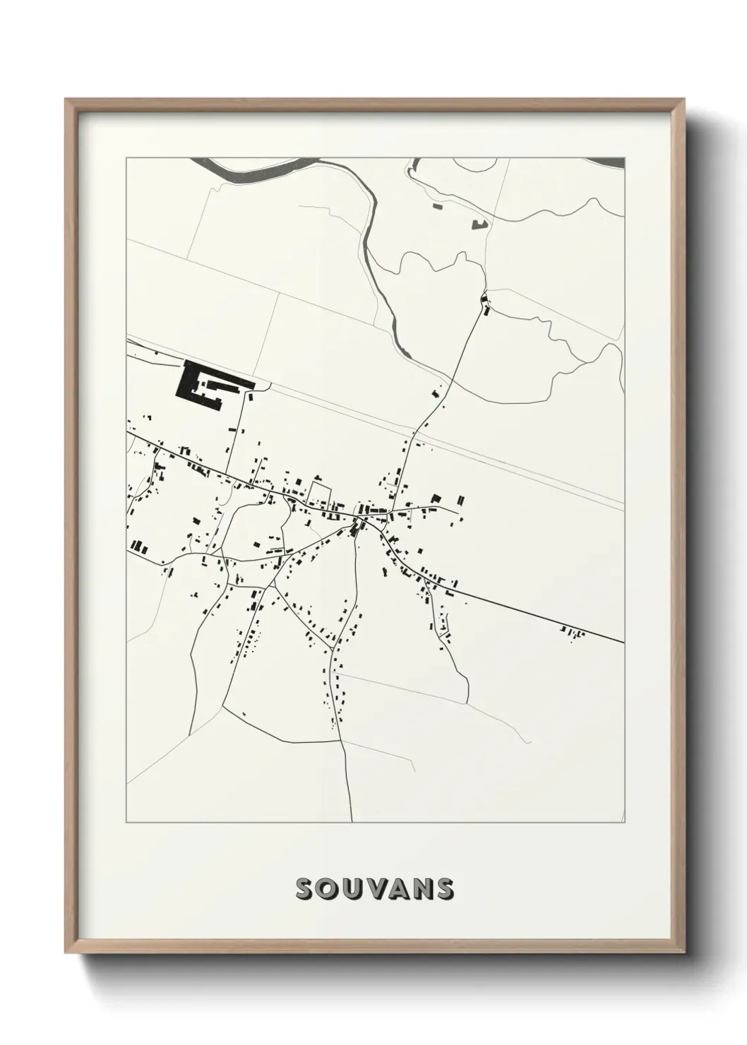 Un poster carte Souvans
