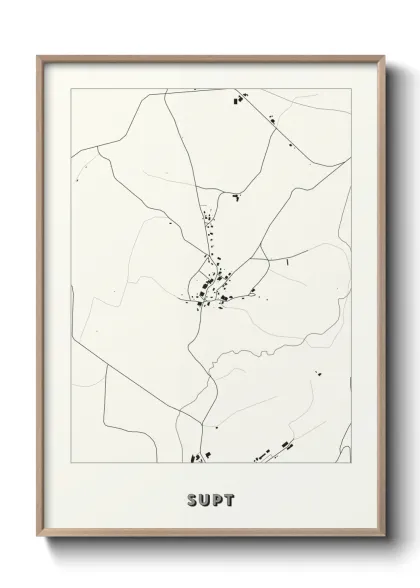 Une affiche de carte sur Supt