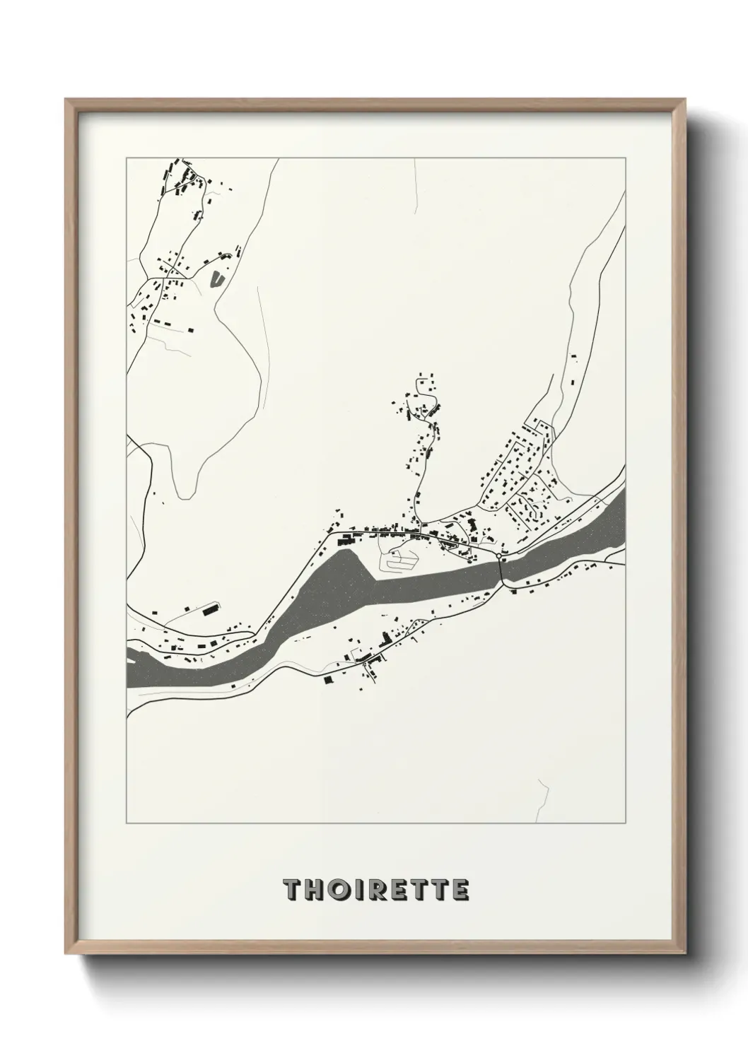 Un poster carte Thoirette