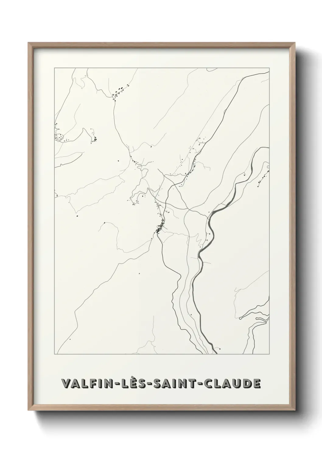 Un poster carte Valfin-lès-Saint-Claude