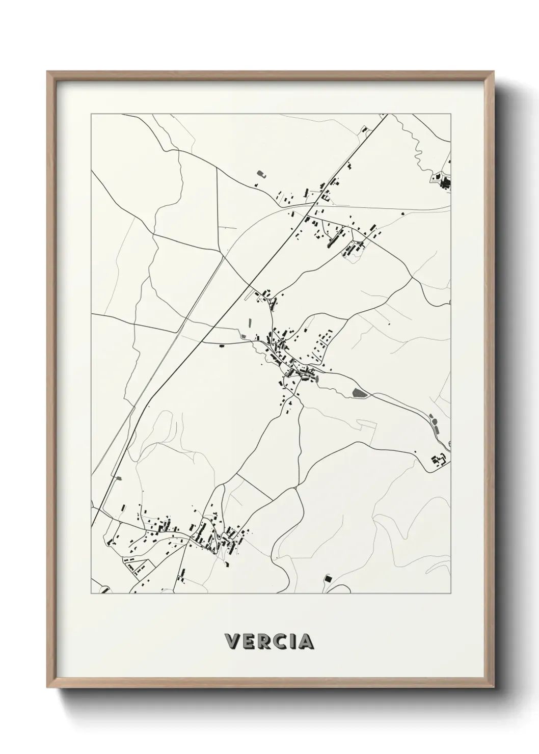 Un poster carte Vercia