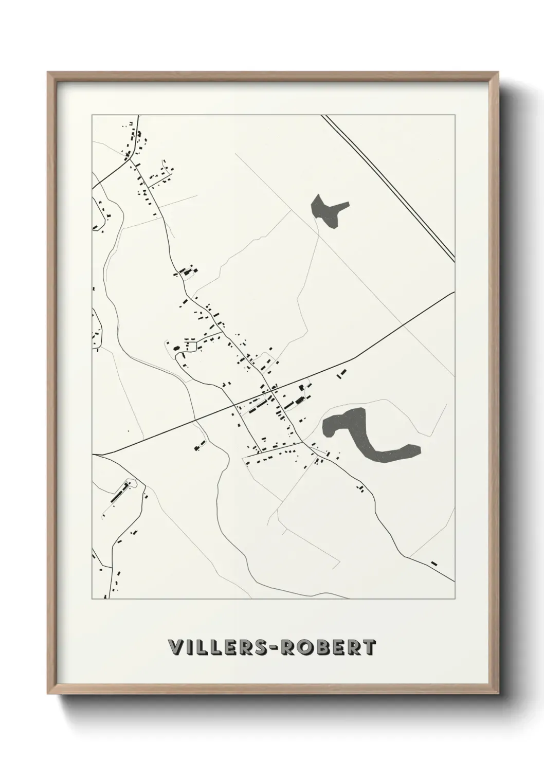 Un poster carte Villers-Robert