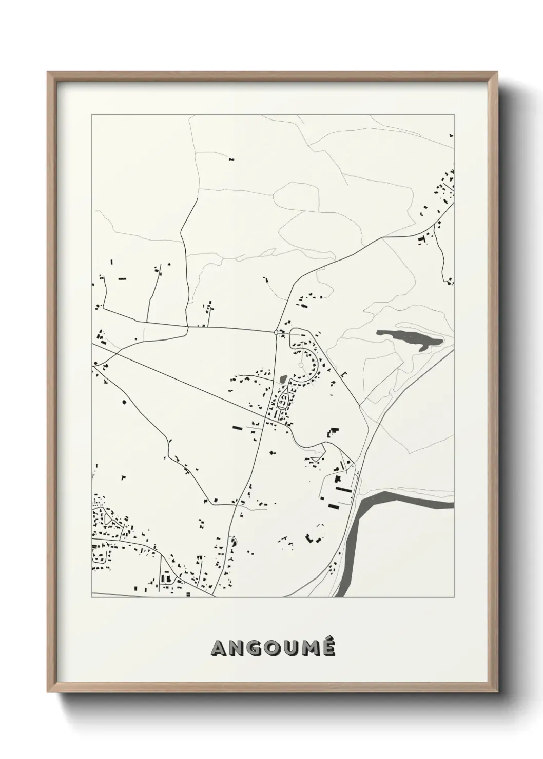 Un poster carte Angoumé
