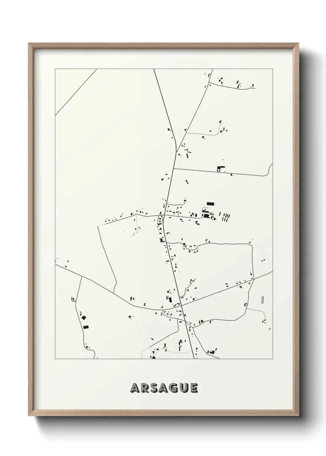 Un poster carte Arsague