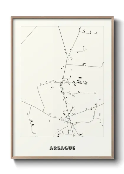 Une affiche de carte sur Arsague