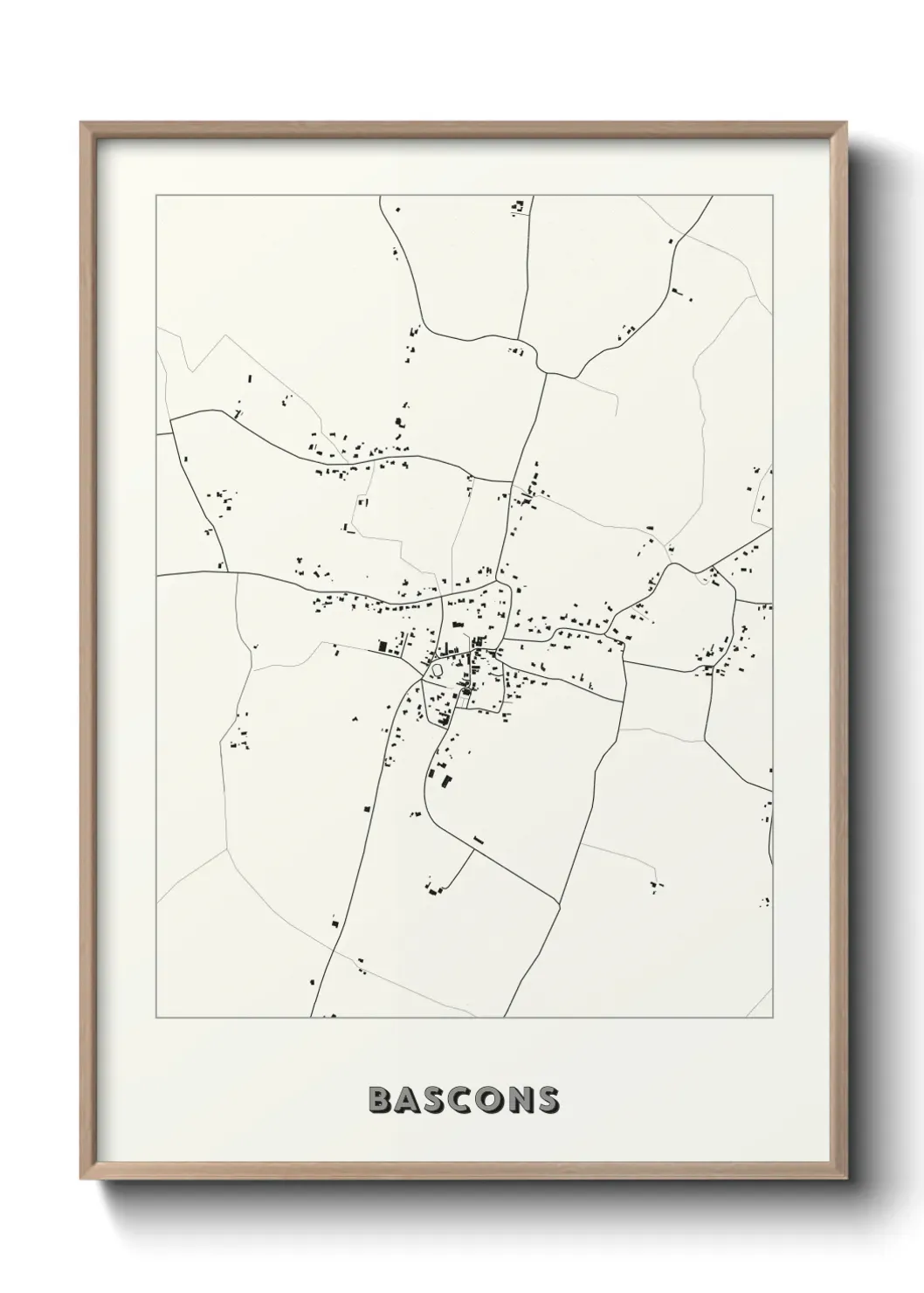 Un poster carte Bascons