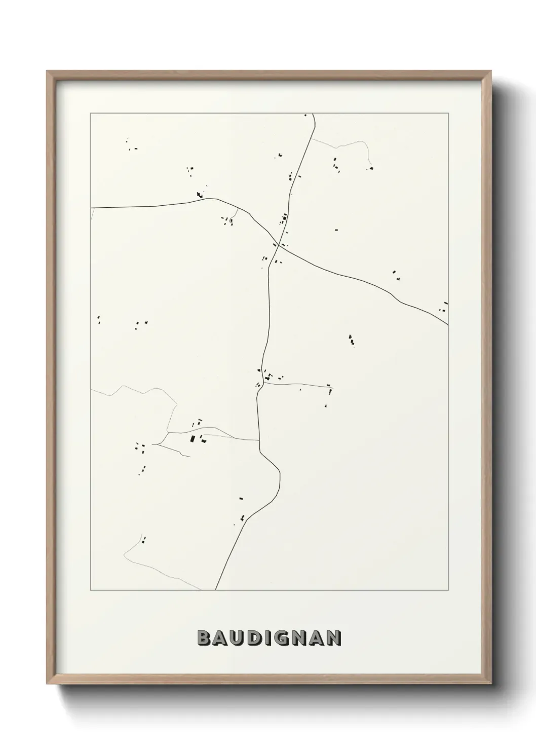 Un poster carte Baudignan