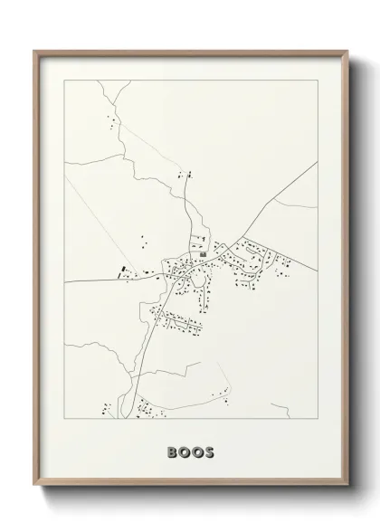 Une affiche de carte sur Boos