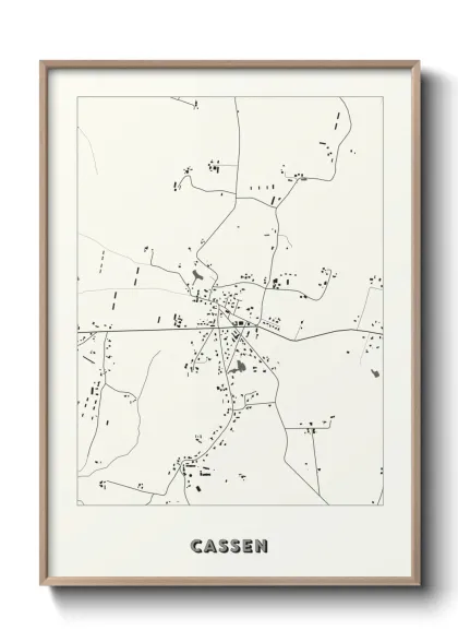 Une affiche de carte sur Cassen