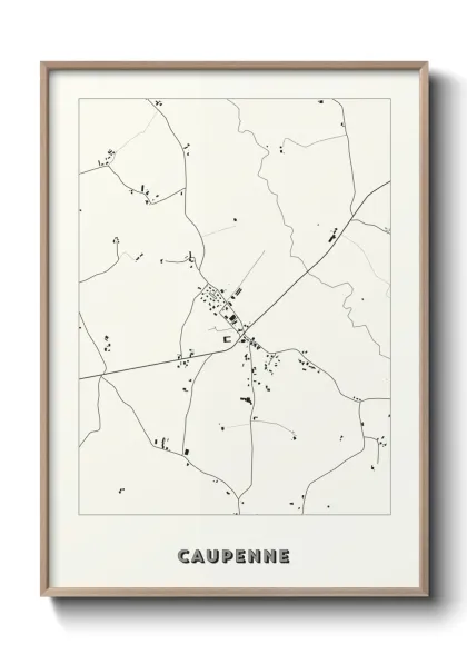 Une affiche de carte sur Caupenne