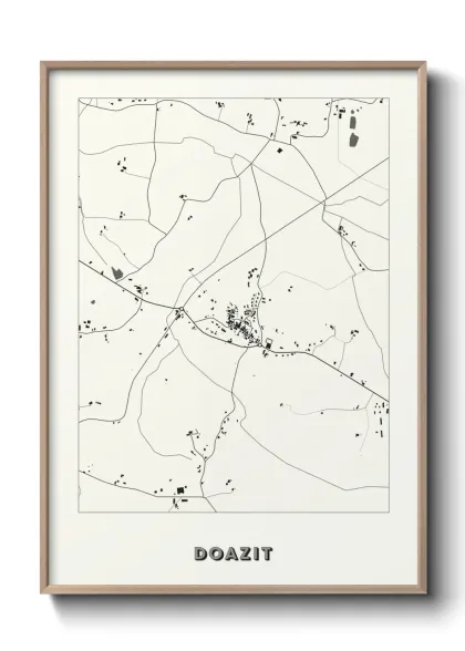 Une affiche de carte sur Doazit
