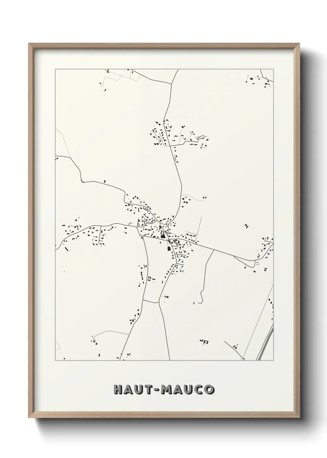 Un poster carte Haut-Mauco
