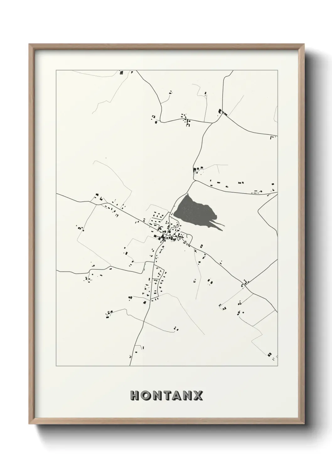 Un poster carte Hontanx