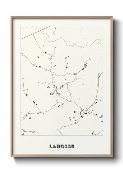 Une affiche de carte sur Lahosse