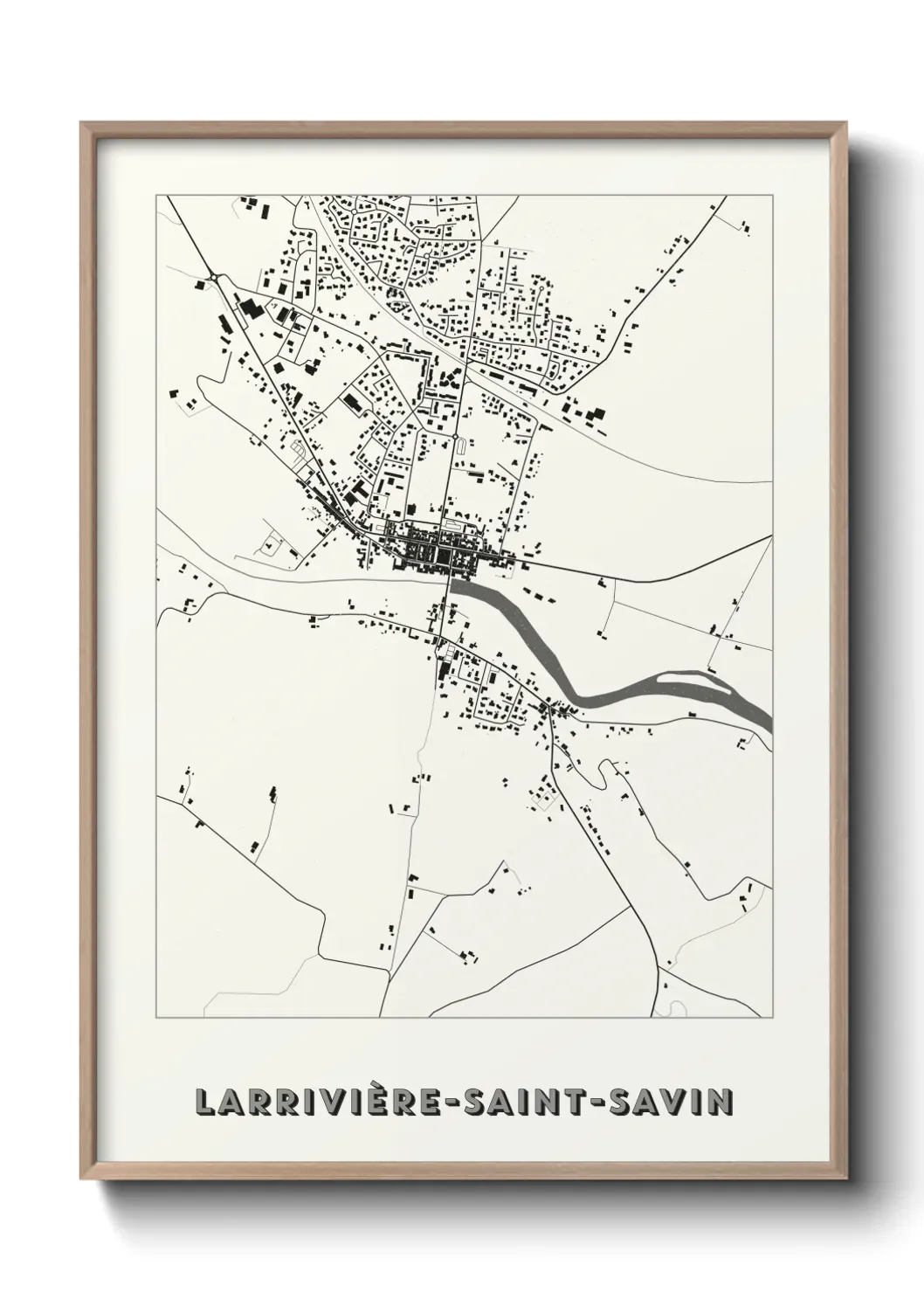 Un poster carte Larrivière-Saint-Savin