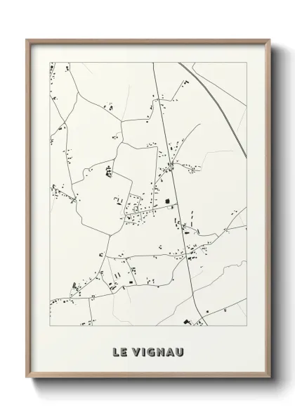 Une affiche de carte sur Le Vignau