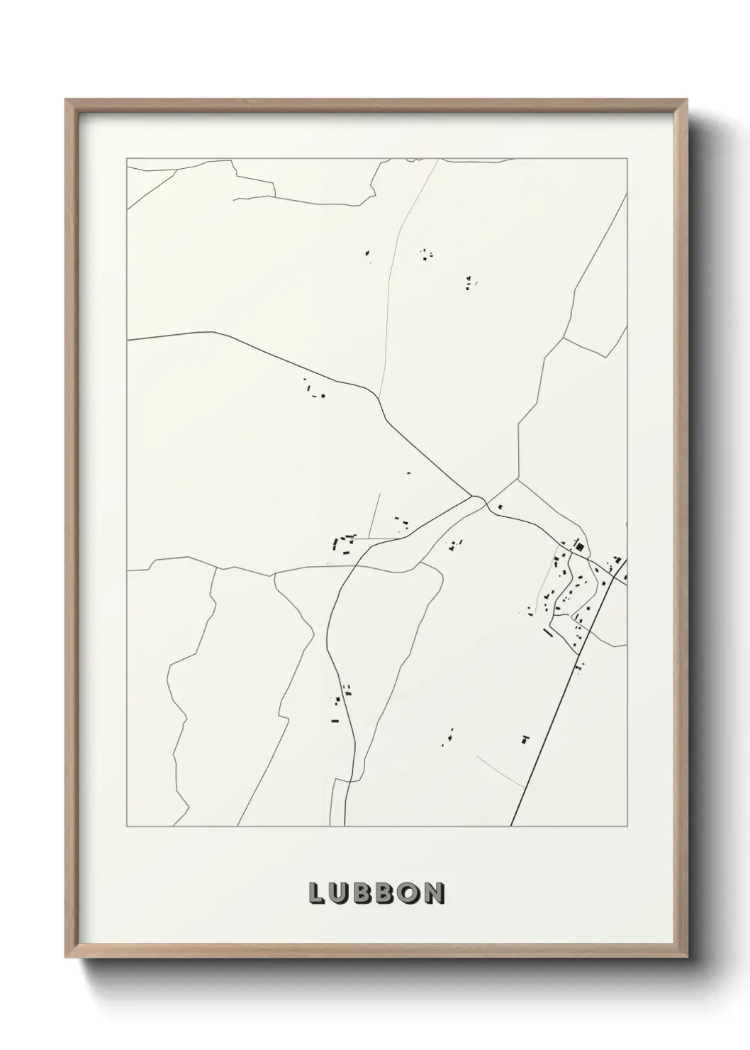 Un poster carte Lubbon