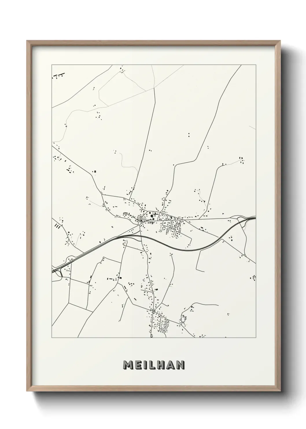 Un poster carte Meilhan