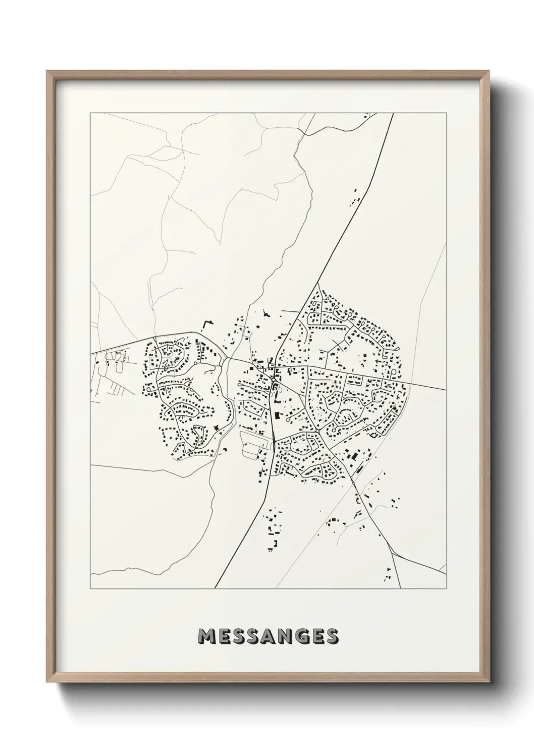 Un poster carte Messanges
