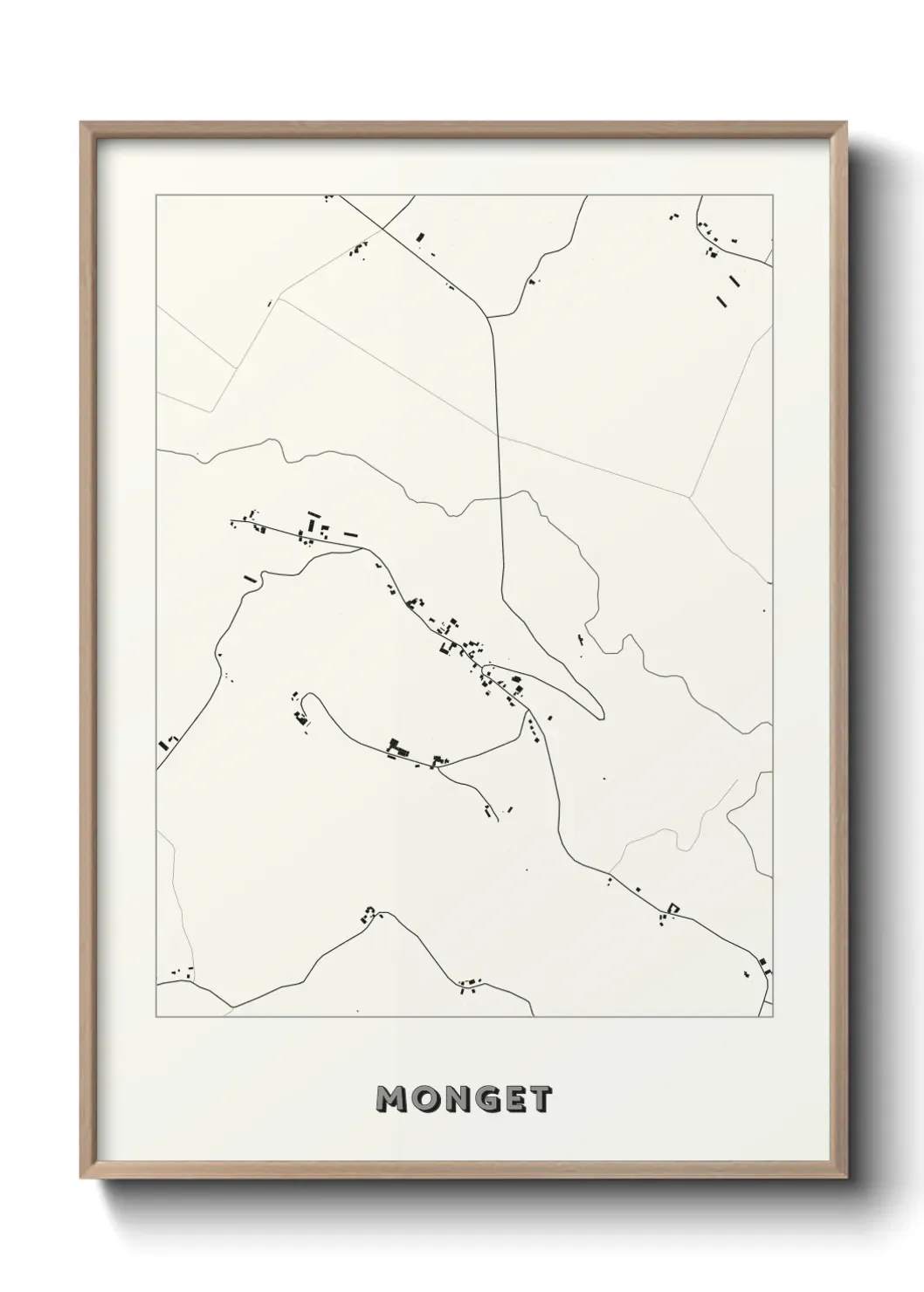 Un poster carte Monget