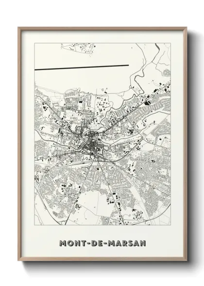 Une affiche de carte sur Mont-de-Marsan