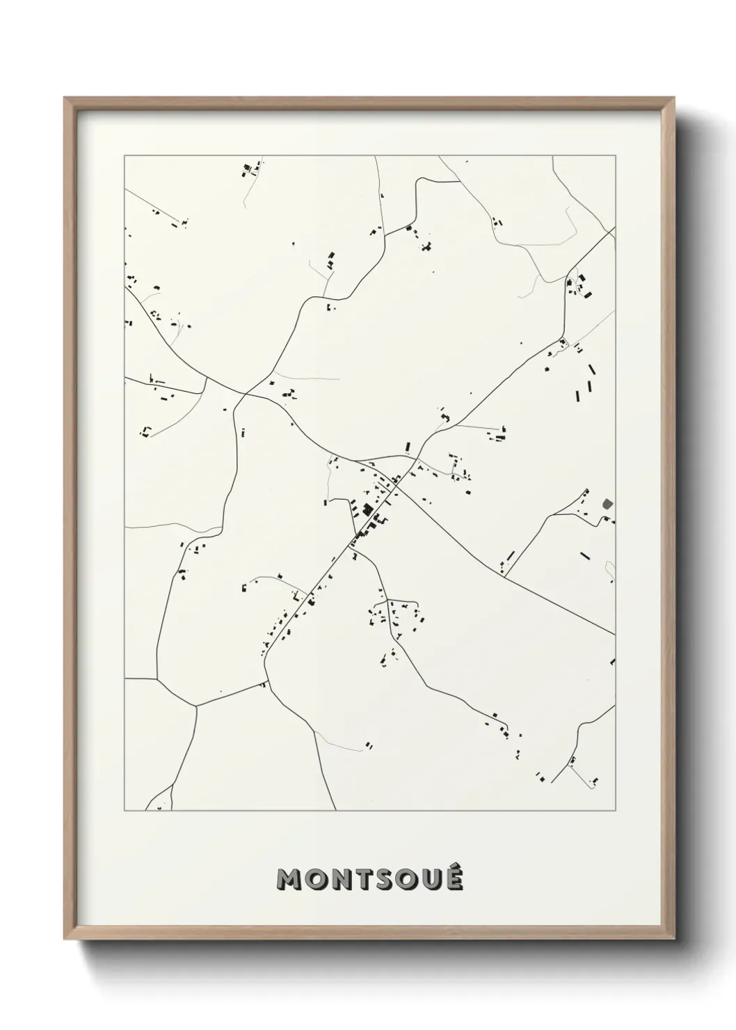 Un poster carte Montsoué