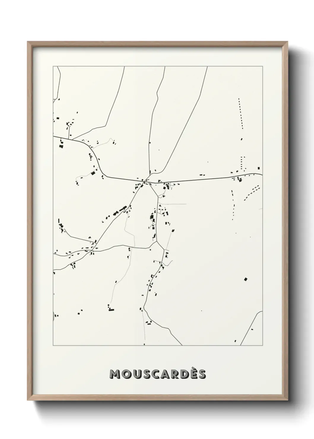 Un poster carte Mouscardès