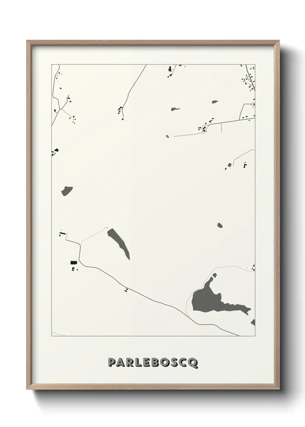 Un poster carte Parleboscq