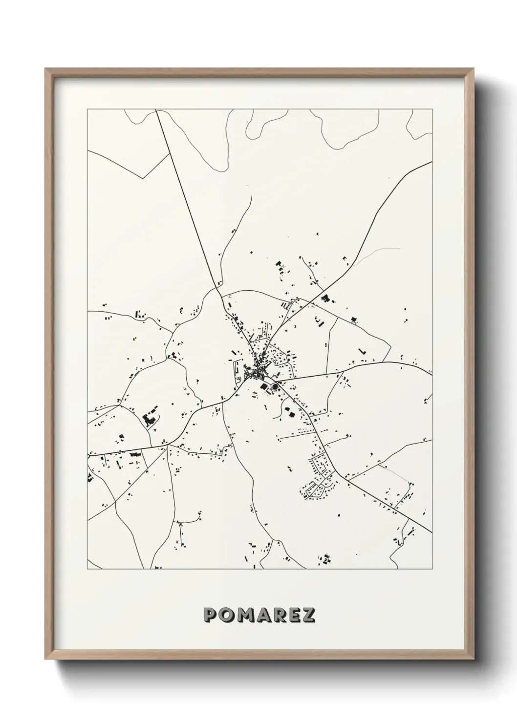 Un poster carte Pomarez