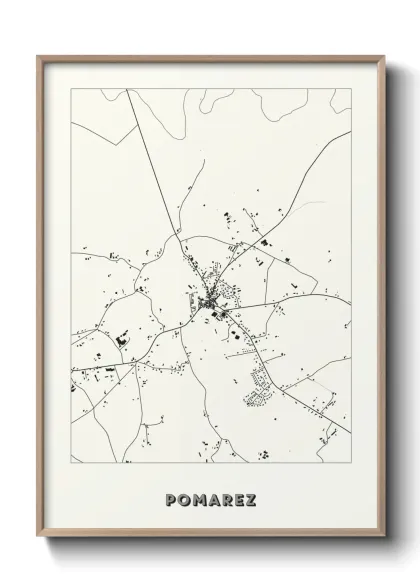 Une affiche de carte sur Pomarez