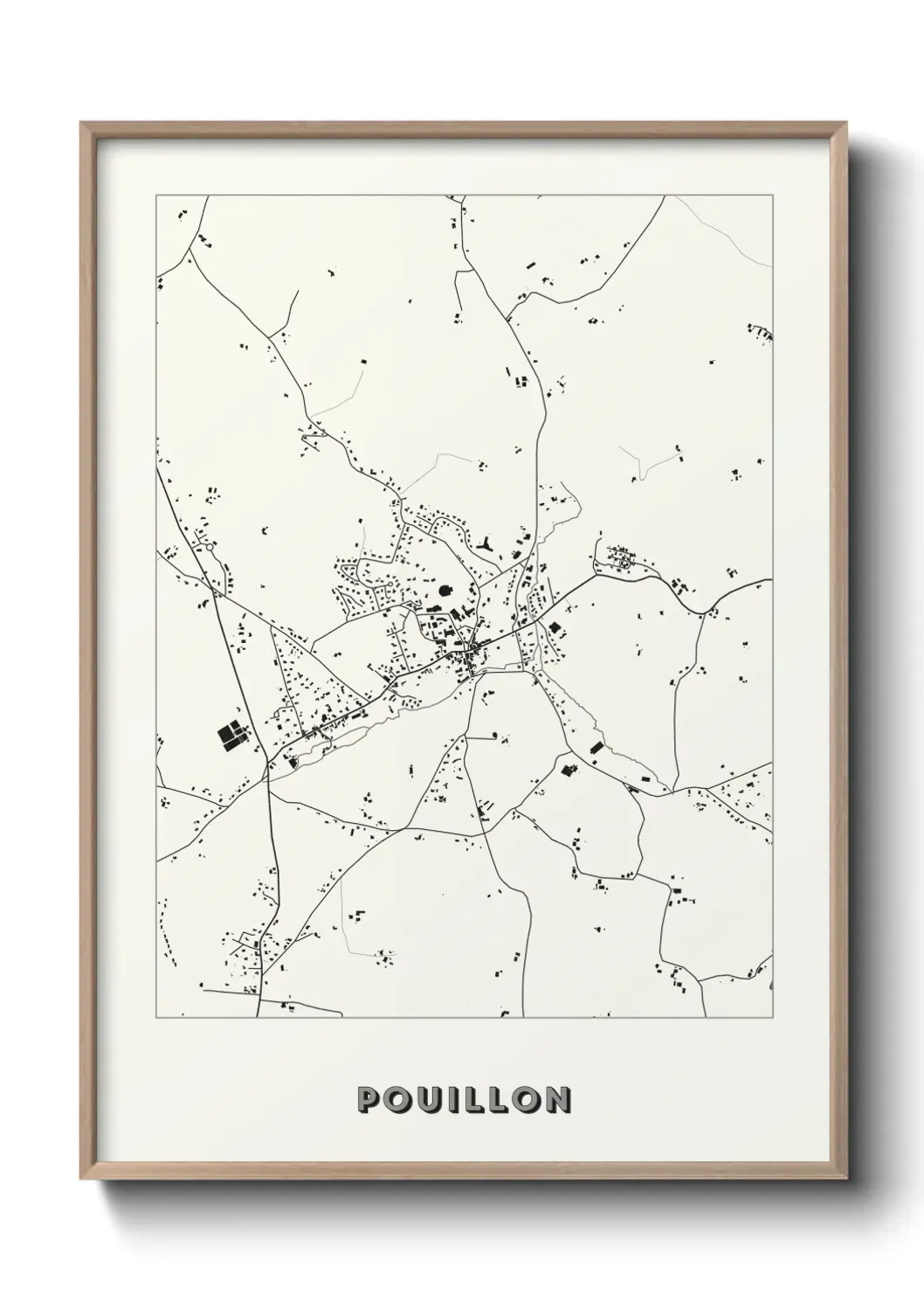 Un poster carte Pouillon