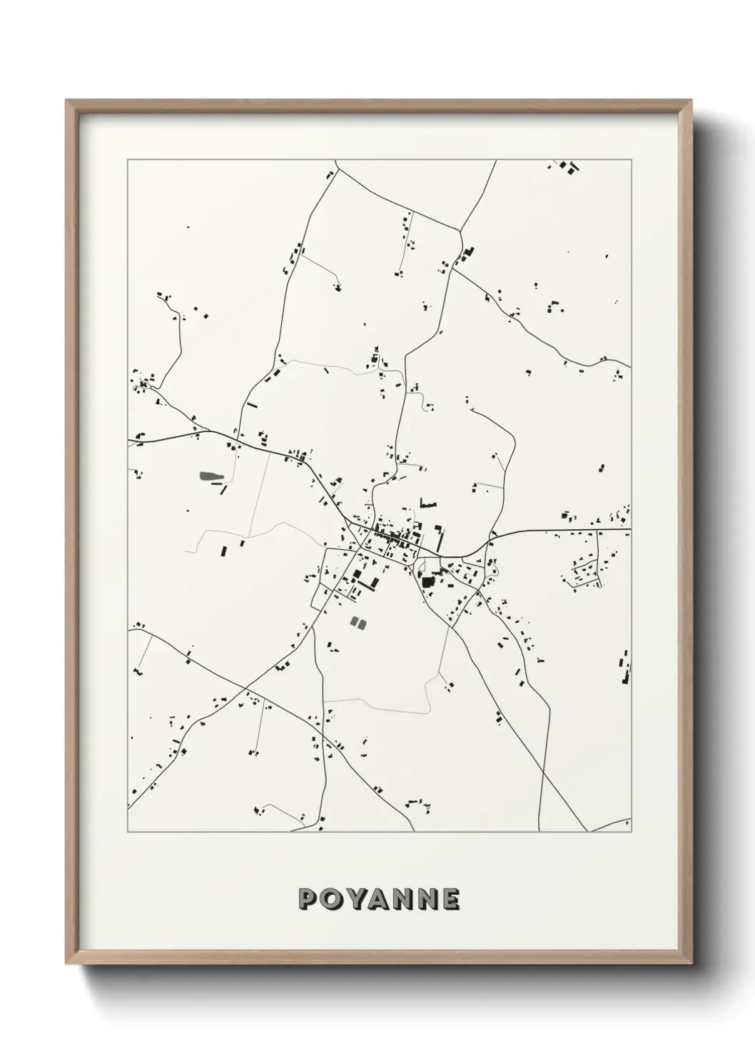 Un poster carte Poyanne