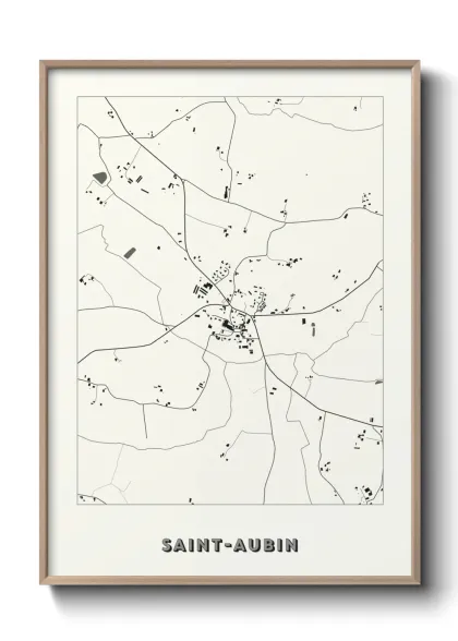 Une affiche de carte sur Saint-Aubin